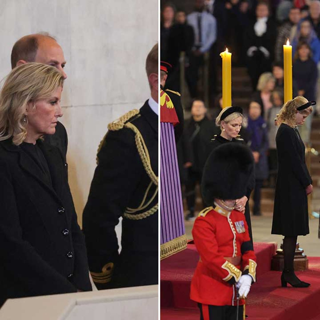 Countess Sophie's heartbreaking moment as she supports children at Queen's vigil