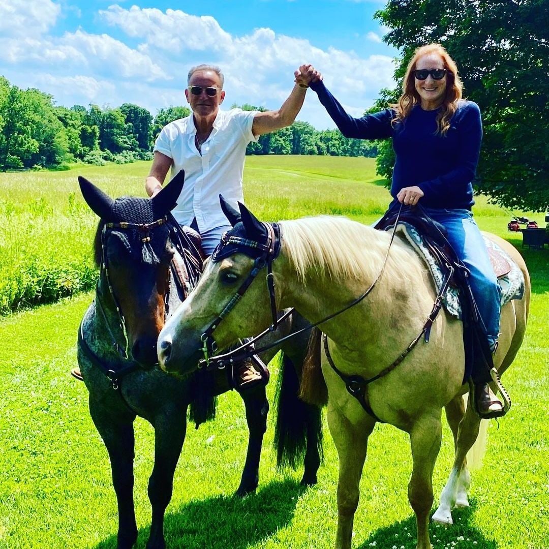 Bruce Springsteen and Patti Scialfa go for a horseback ride on their farm in Colts Neck, New Jersey, shared on Instagram