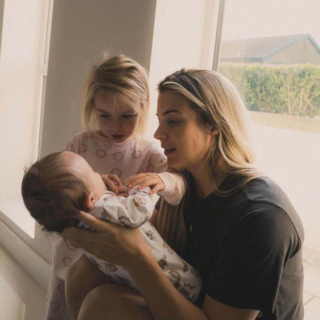 Strictly's Gemma Atkinson's daughter Mia kisses baby brother Thiago in adorable family video
