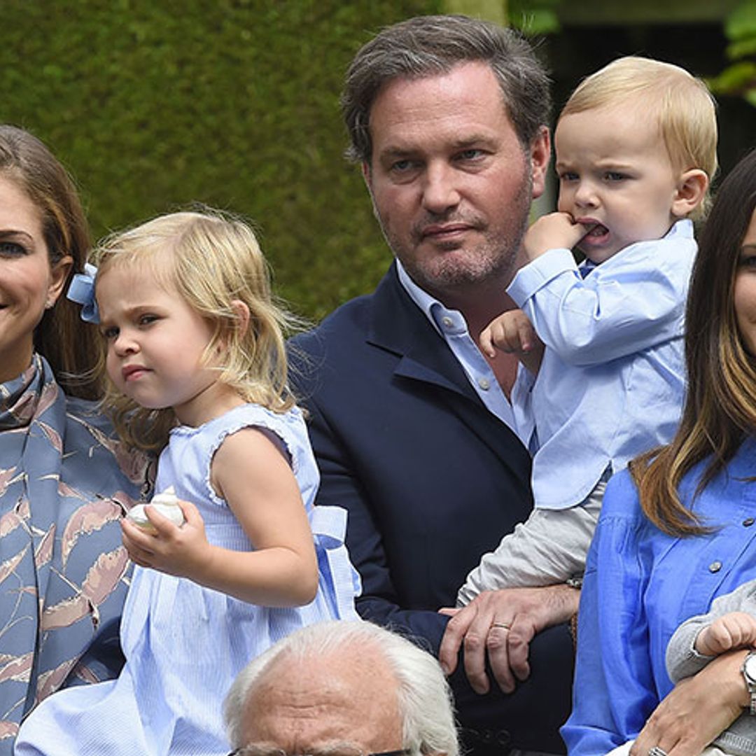 Swedish royal babies steal the show at family photocall