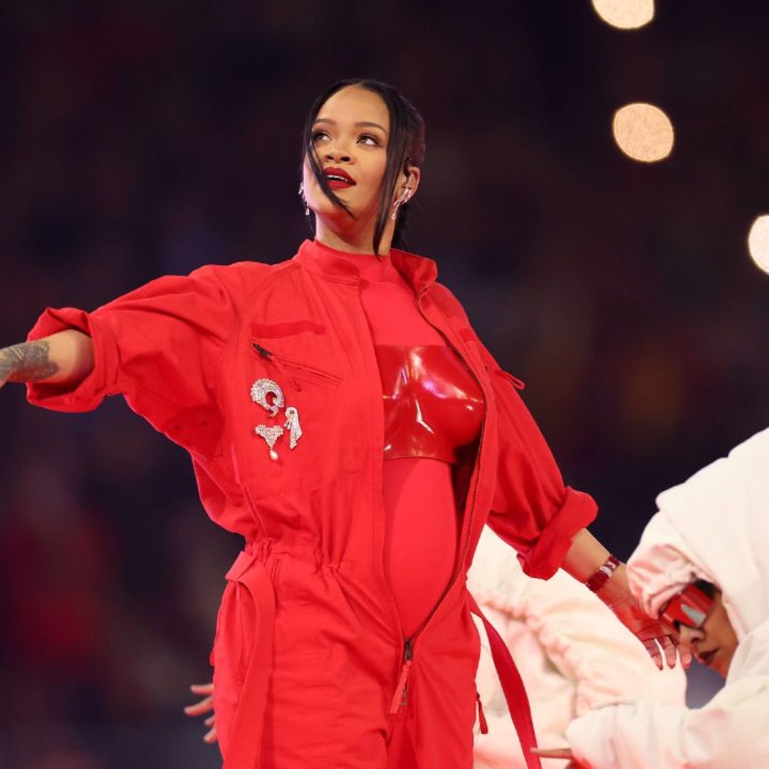 Rihanna's pregnancy reveal outfit at the 2023 Super Bowl was a Loewe x Alaïa mashup
