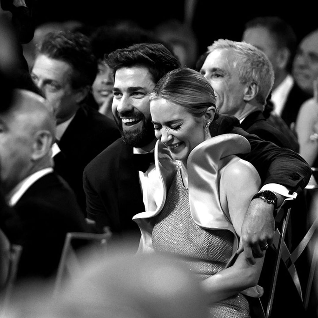 See Emily Blunt's husband John Krasinski's emotional reaction to her winning speech