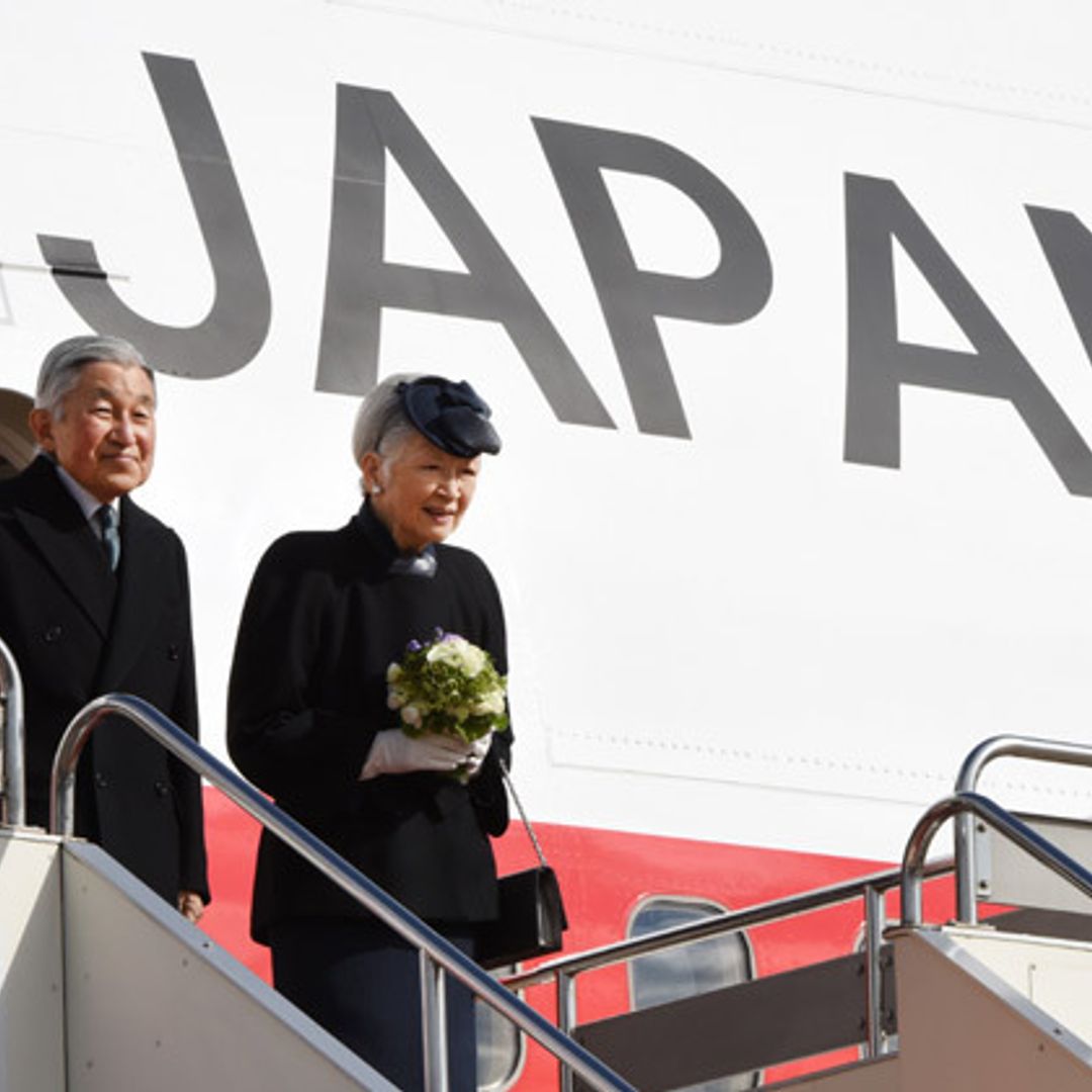 Japanese royals Emperor Akihito and Empress Michiko arrive in the Philippines for state visit