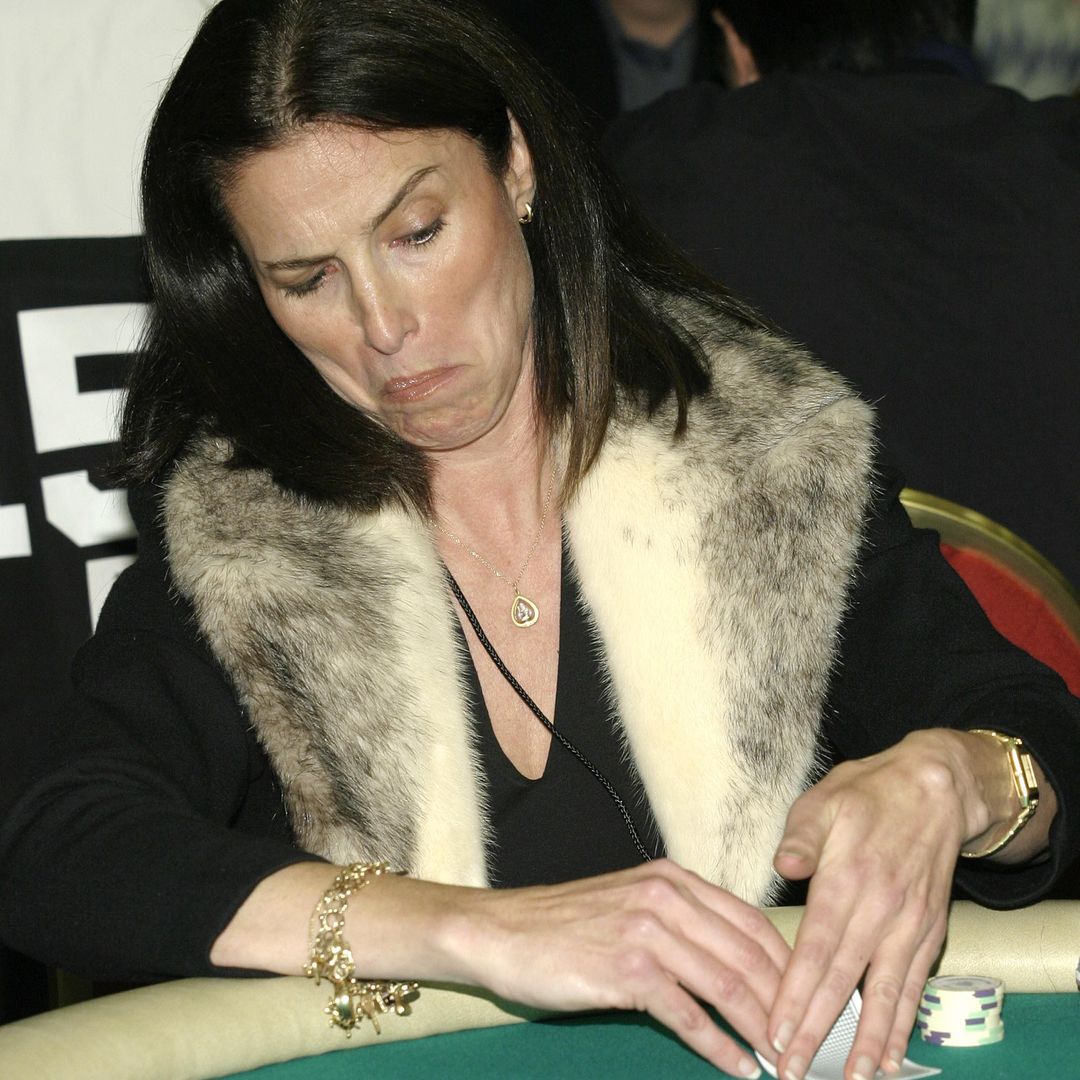 Mimi Rogers during The 2004 World Poker Tour Invitational at The Commerce Casino in Los Angeles, California, United States.