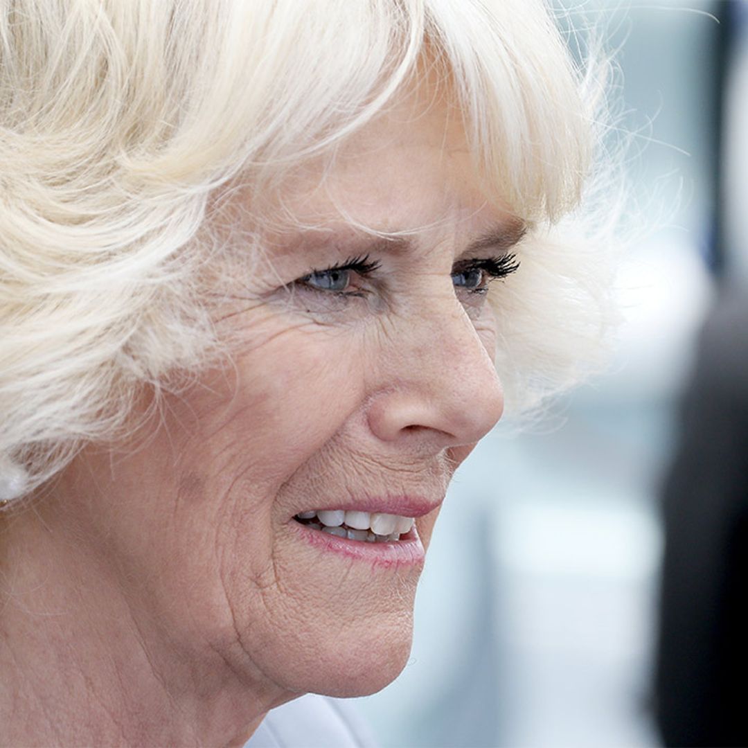 The Duchess of Cornwall looks glam in Greenwich wearing clashing prints and we're obsessed
