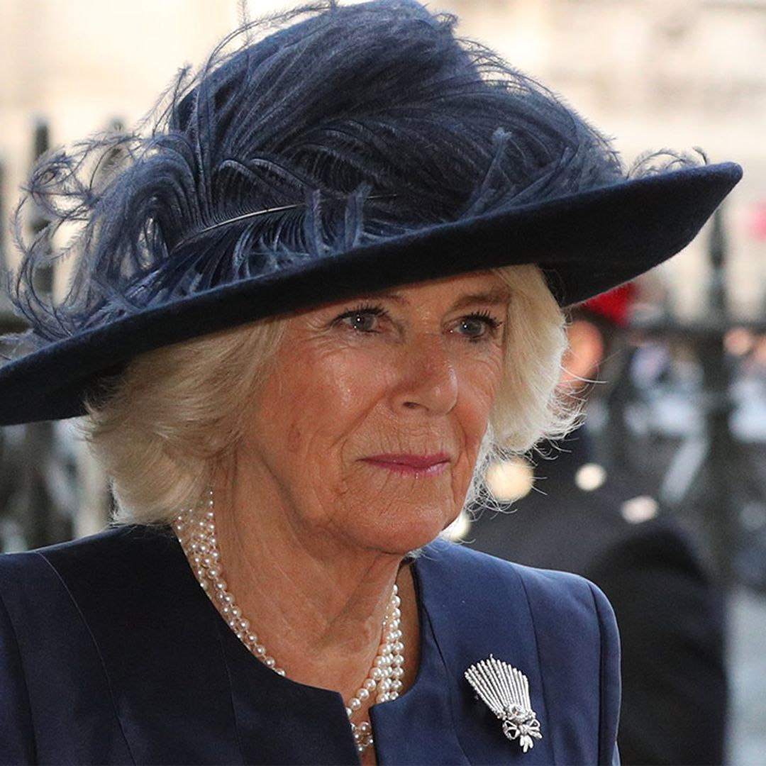 The Duchess of Cornwall carries the Queen's favourite handbag brand in London