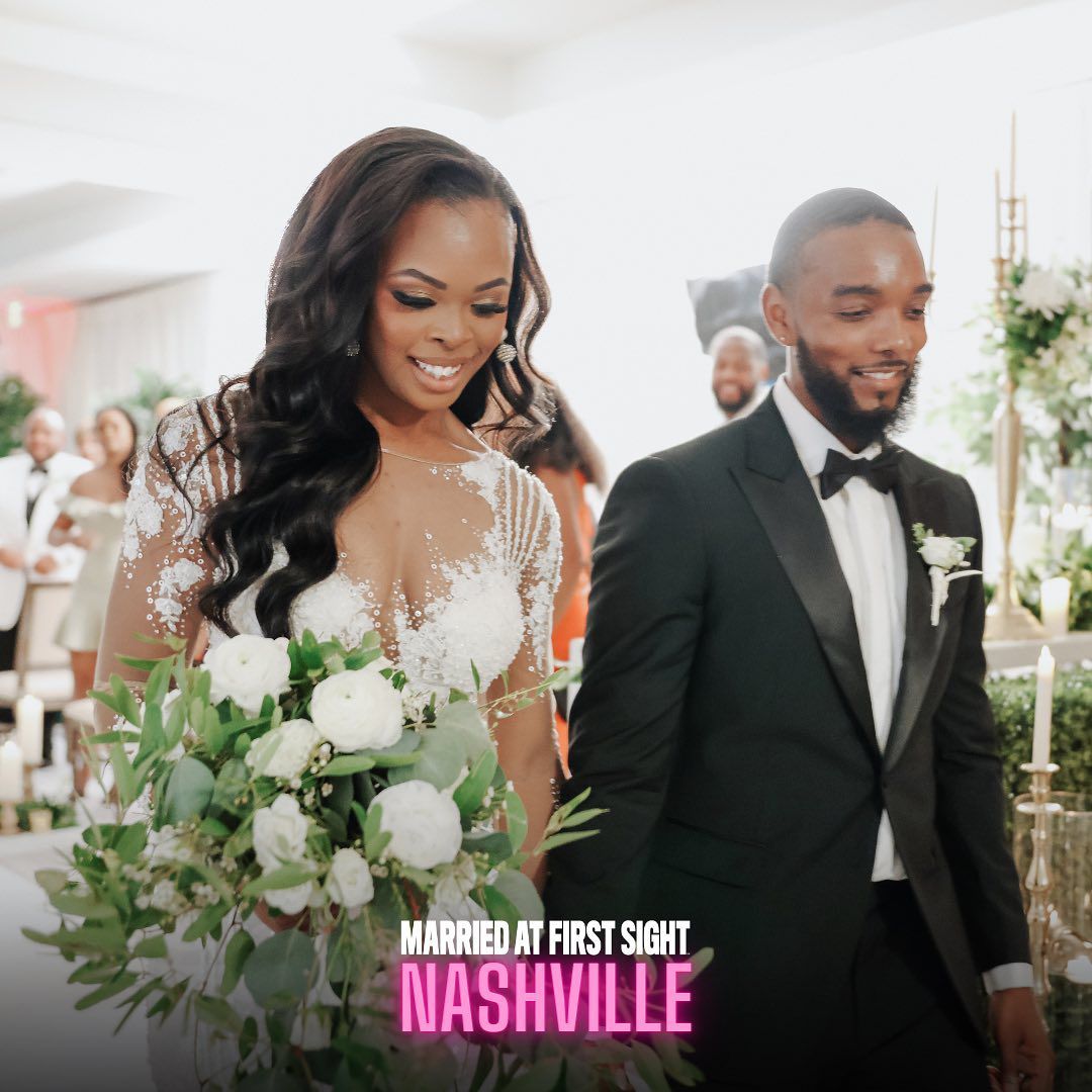 Airris and Jasmine on their wedding day in MAFS Nashville