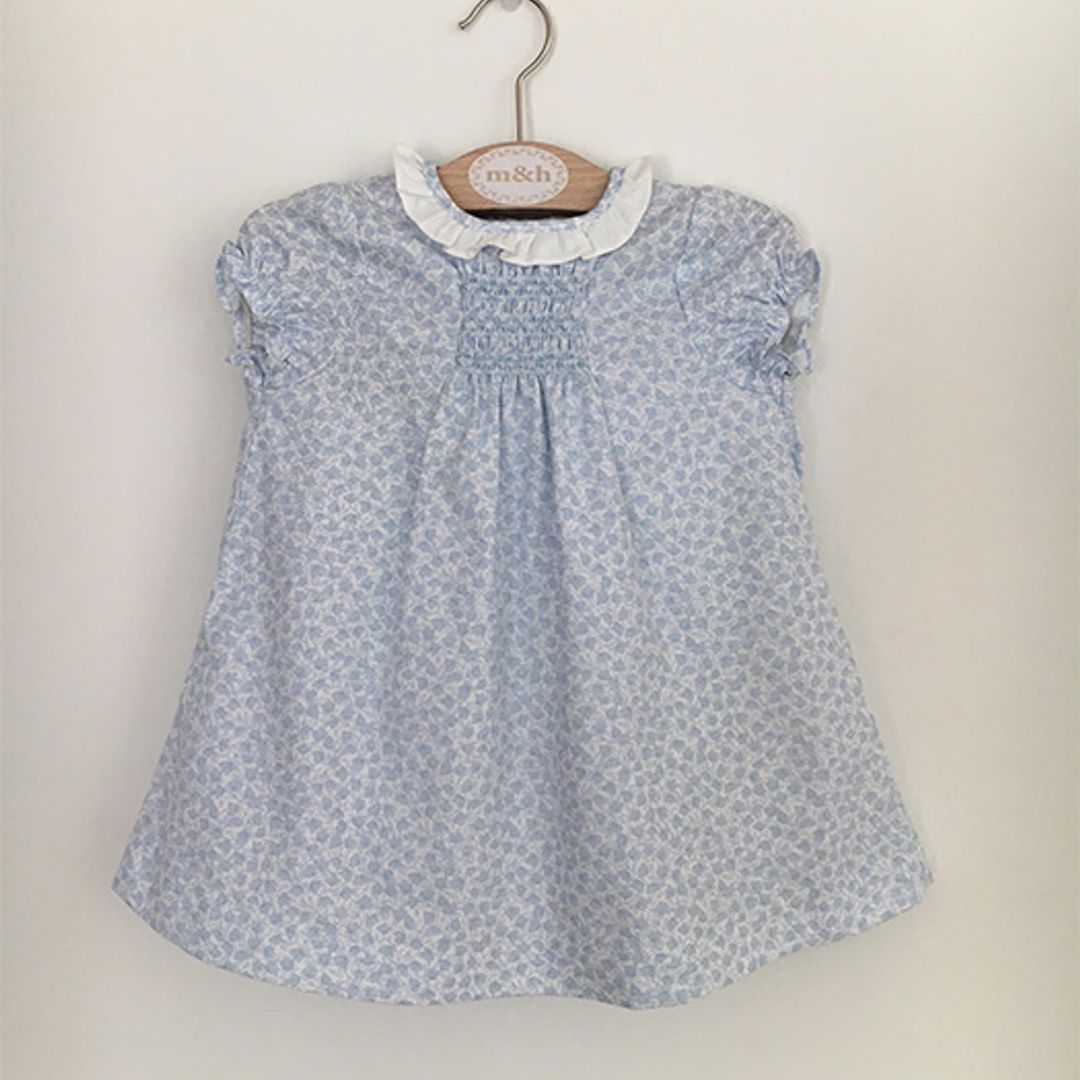 Revealed: First picture of Princess Charlotte's pretty blue dress