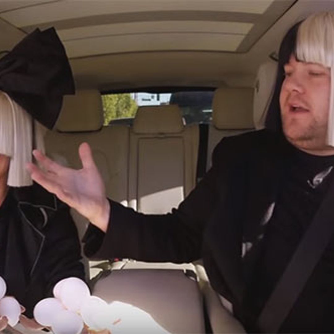 James Corden and Sia don matching wigs in Carpool Karaoke