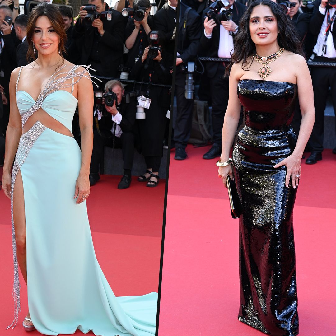 Eva Longoria and Salma Hayek captivate on the red carpet on
day 5 of Cannes Film Festival - see photos
