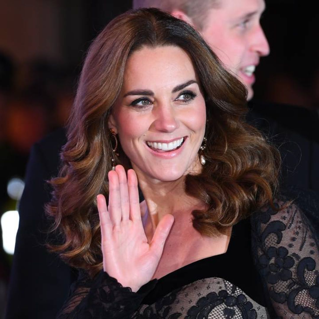 The Duchess of Cambridge dazzles in sheer black lace gown at the Royal Variety Performance
