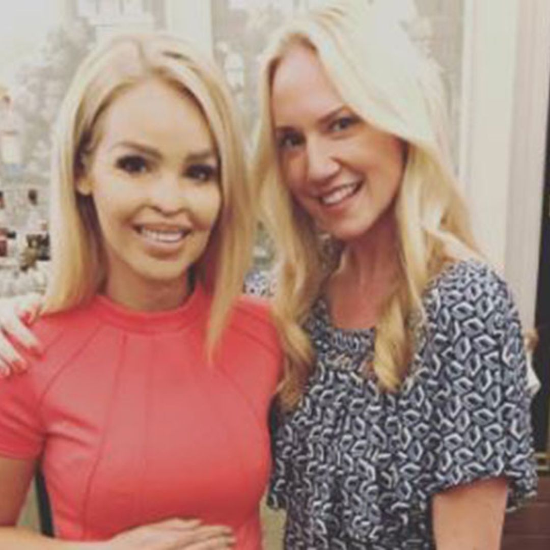 Katie Piper shows off baby bump in chic pink dress at Rosie Nixon's book launch
