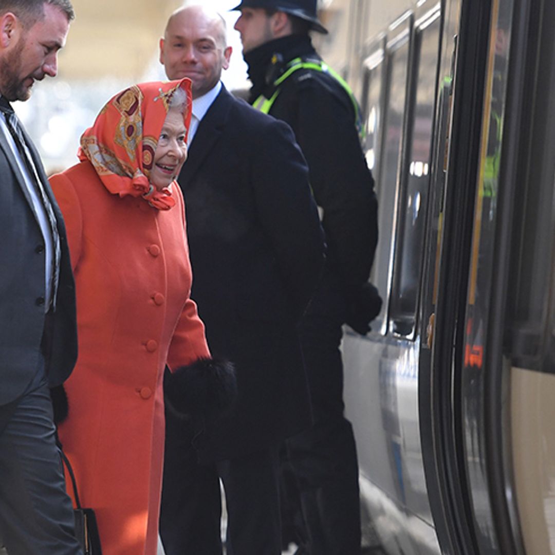 The Queen spotted at Norfolk train station to return to London