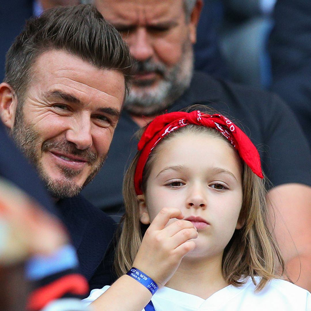 David Beckham catches daughter Harper misbehaving – see the hilarious pic