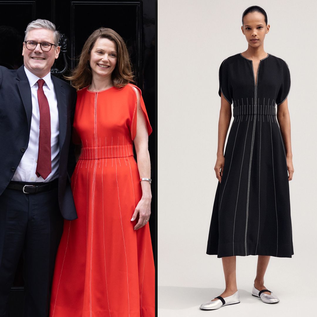 Victoria Starmer's chic red Downing Street dress is also available in black - and I like that version even better