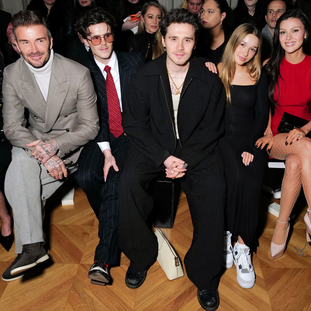 Beckham family sat on the front row  