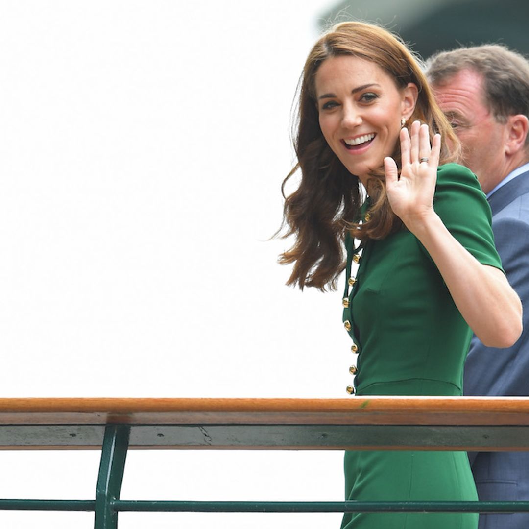 Duchess Kate wows in green Dolce & Gabbana at Wimbledon - as she joins Meghan and sister Pippa