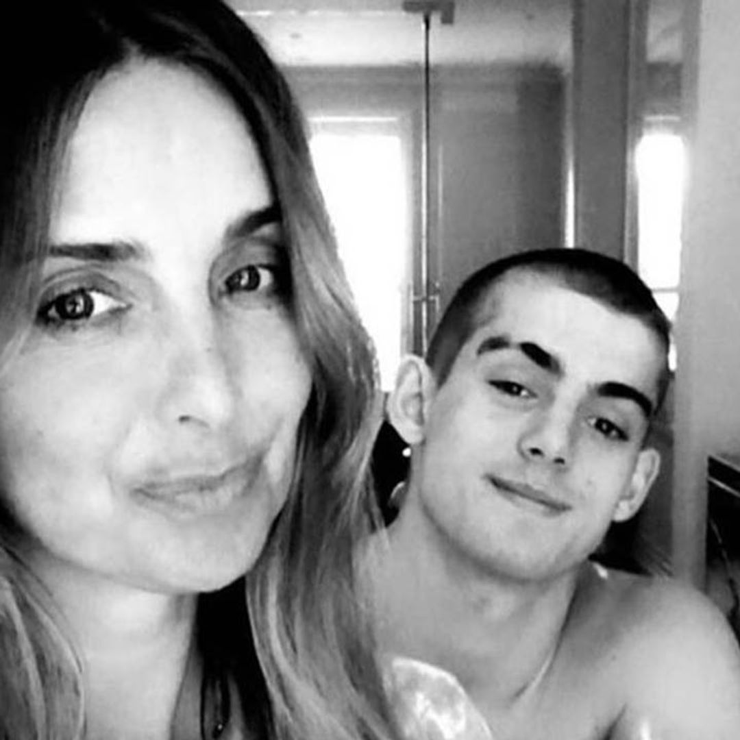 Louise Redknapp shares rare picture of topless lookalike son Charley