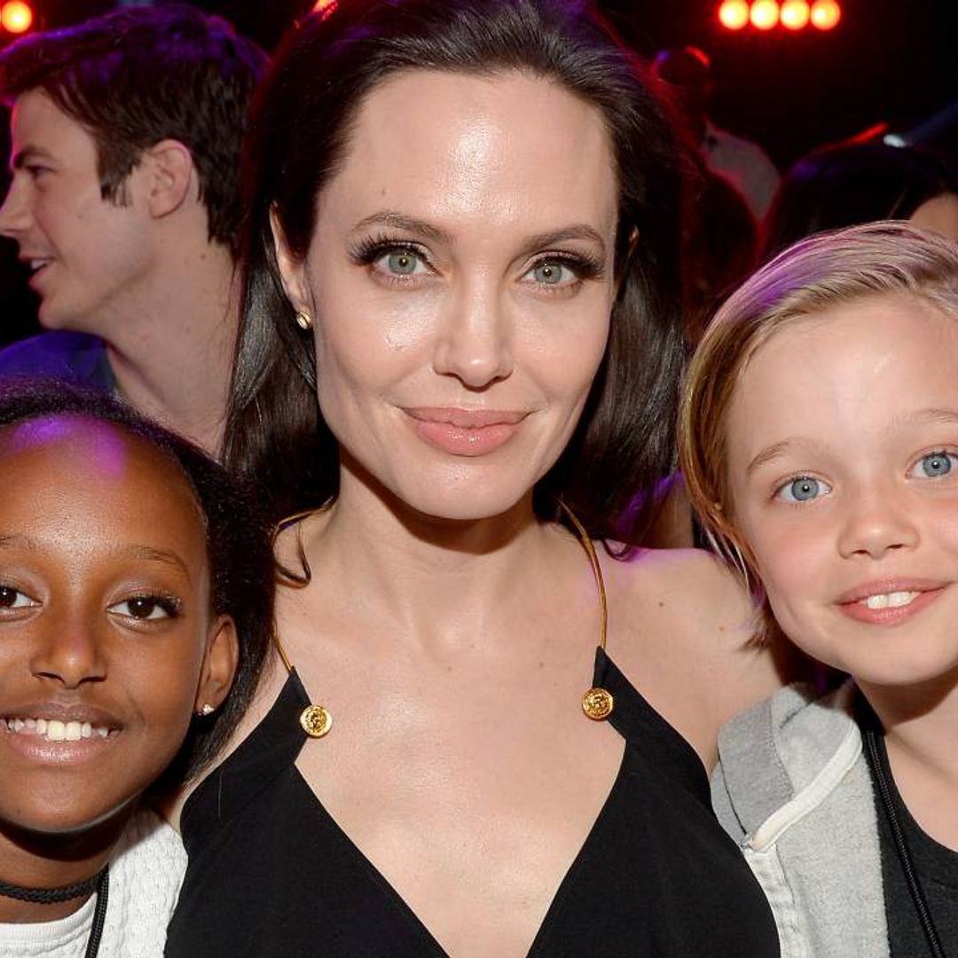 Inside Angelina Jolie's botanical-themed living room at home with her children