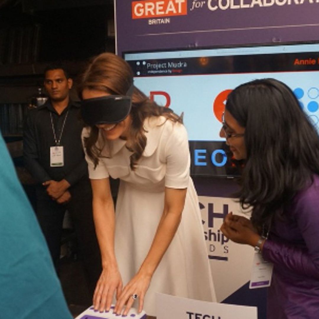 Prince William and Kate Middleton learn how to type in Braille - guess what they wrote?