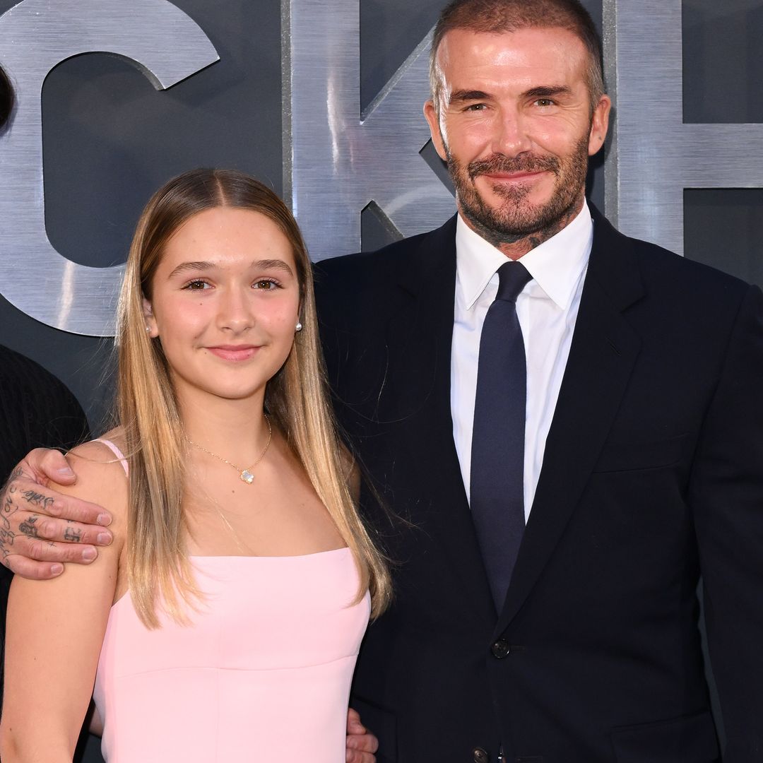 Harper Beckham looks so grown up in glamorous slip dress for special family moment