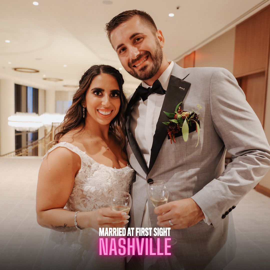 Christopher and Nicole on their wedding day in MAFS Nashville