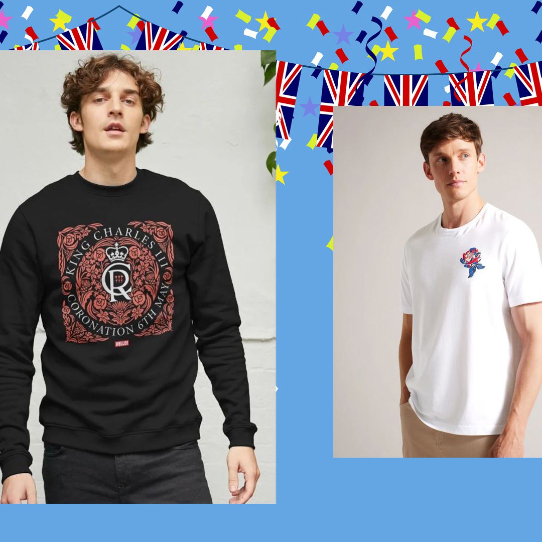 Coronation men's outfit ideas: Cool cufflinks, Union Jack T-shirts & red, white & blue bucket hats