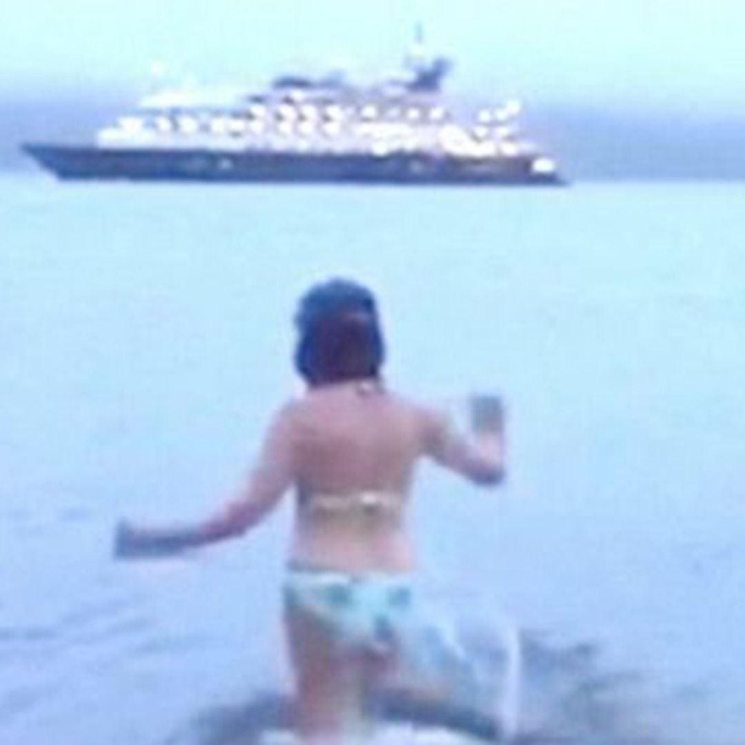 Lorraine Kelly strips down for Antarctic swim during wedding anniversary holiday