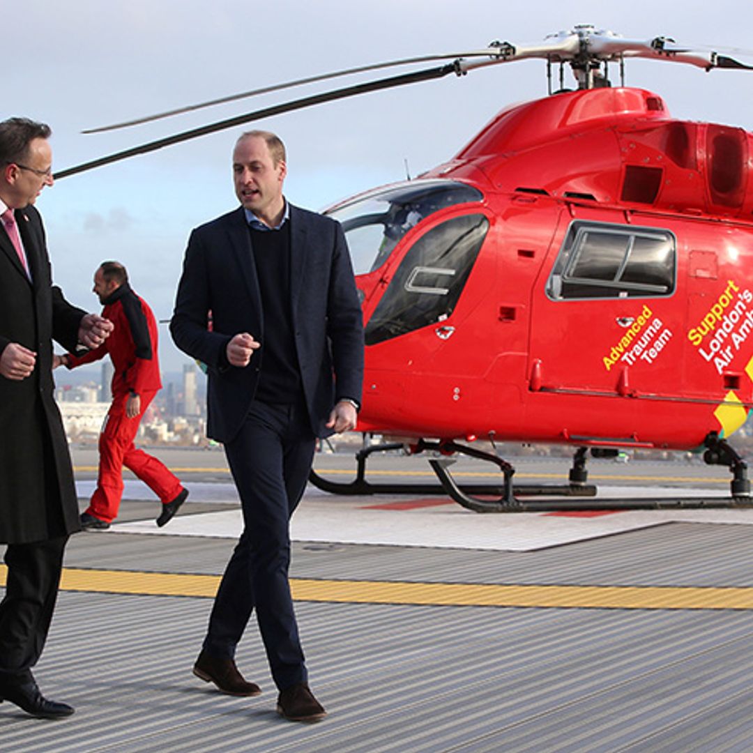 WATCH: Prince William attends air ambulance engagement on Kate's birthday