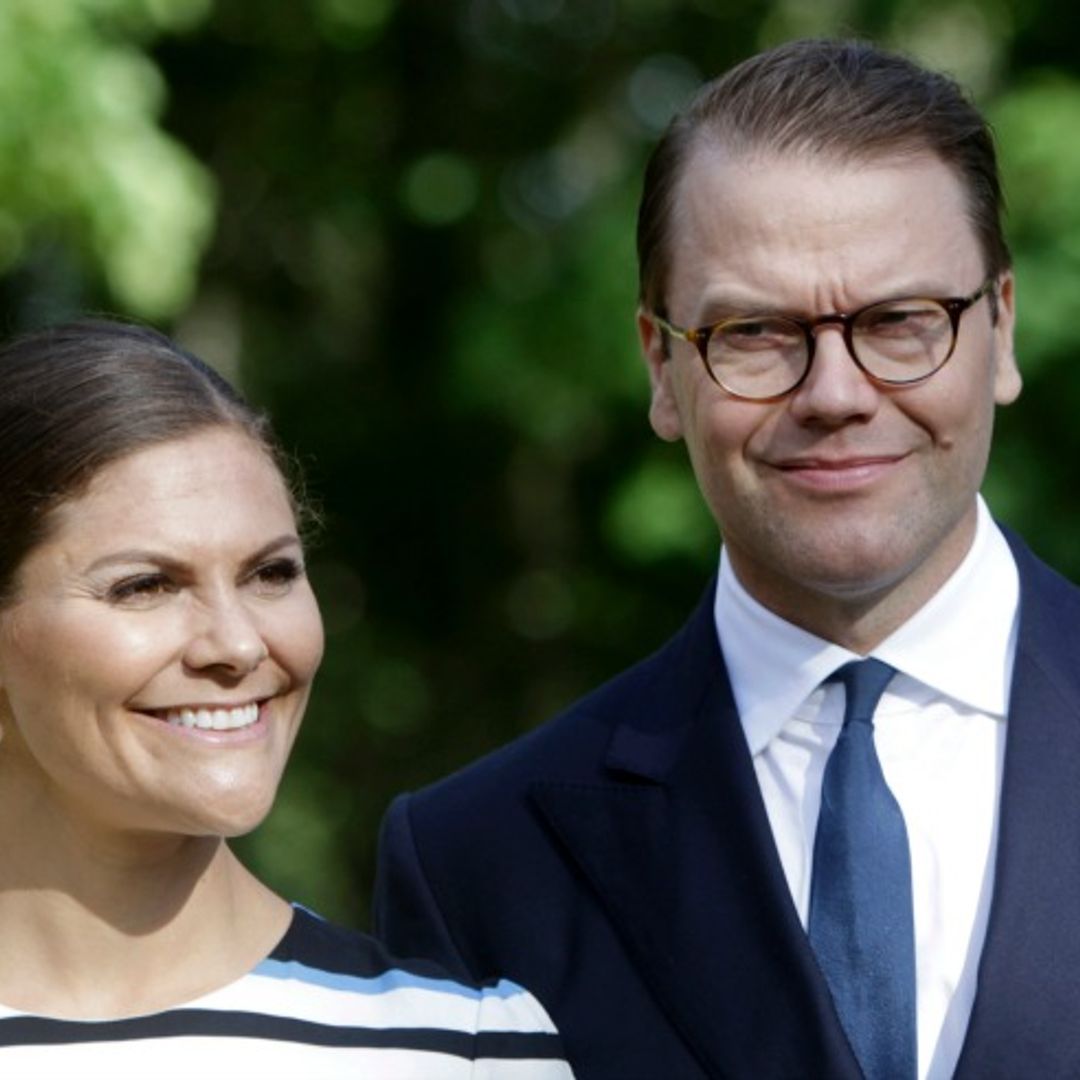 Princess Victoria of Sweden looks chic in nautical-inspired striped dress
