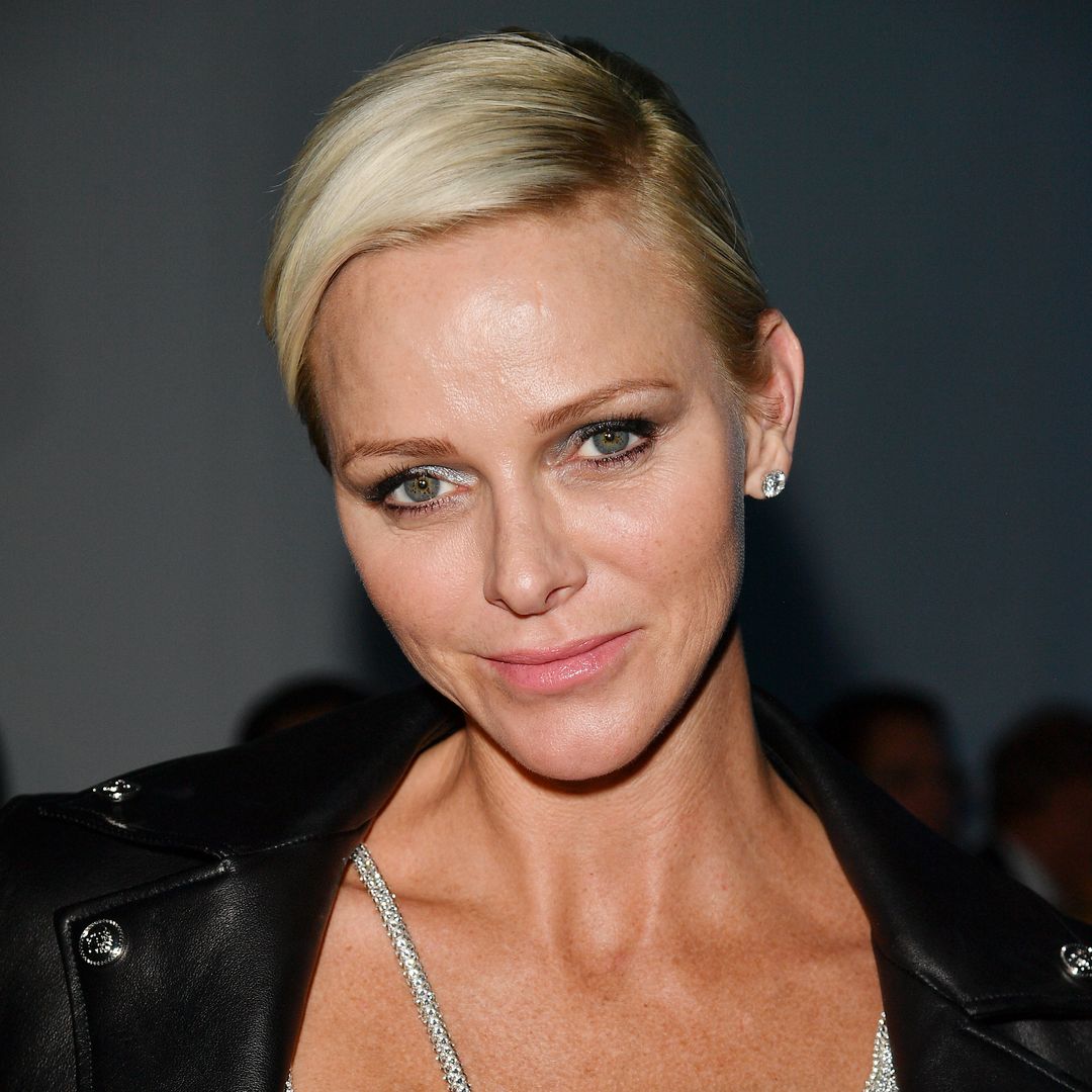 Princess Charlene attends the Giorgio Armani show at Milan Fashion Week