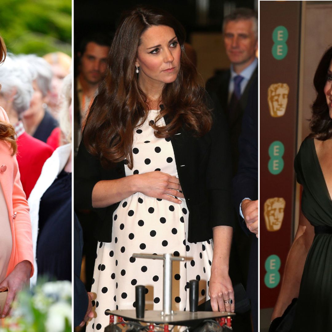 Princess Kate's best baby bump photos revealed