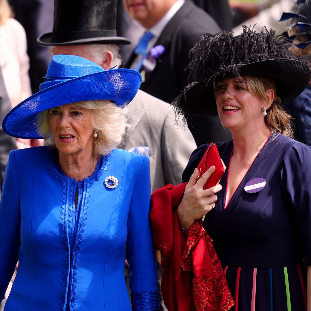 Queen Camilla joined by rarely-seen children Tom Parker Bowles and Laura Lopes at Ascot