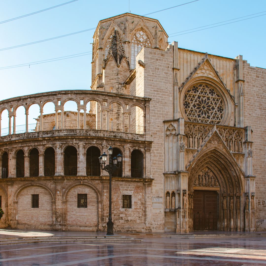 Medieval architecture in the old town in Valencia, Spain - September, 2024