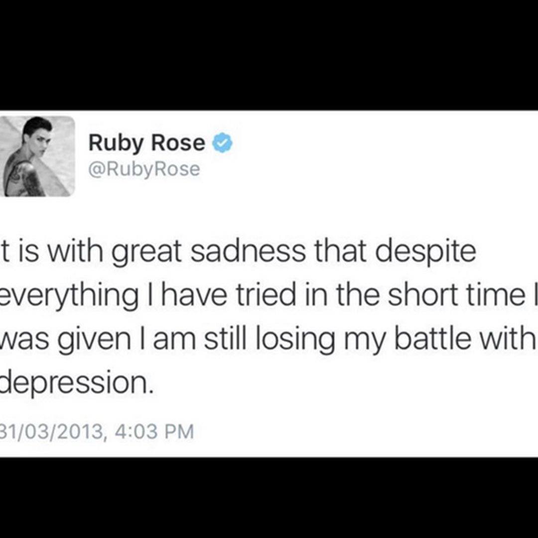 "We ALL deserve to be here. You are worthy." Ruby Rose shares her experience with depression and offers support to fans