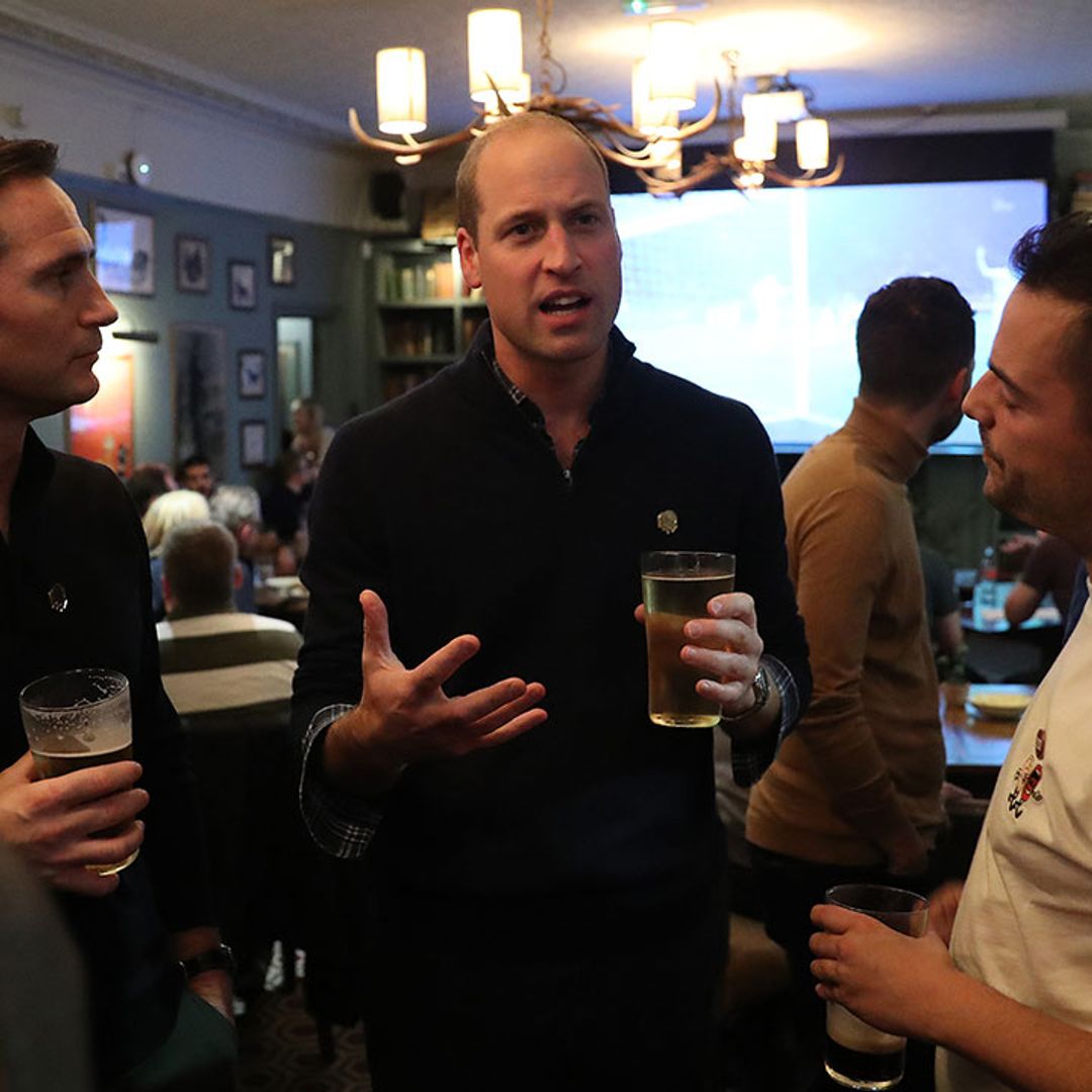 Prince William surprises football fans in London pub to watch England game