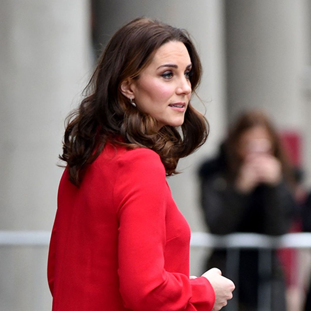 Duchess of Cambridge looks incredible in red dress by Goat
