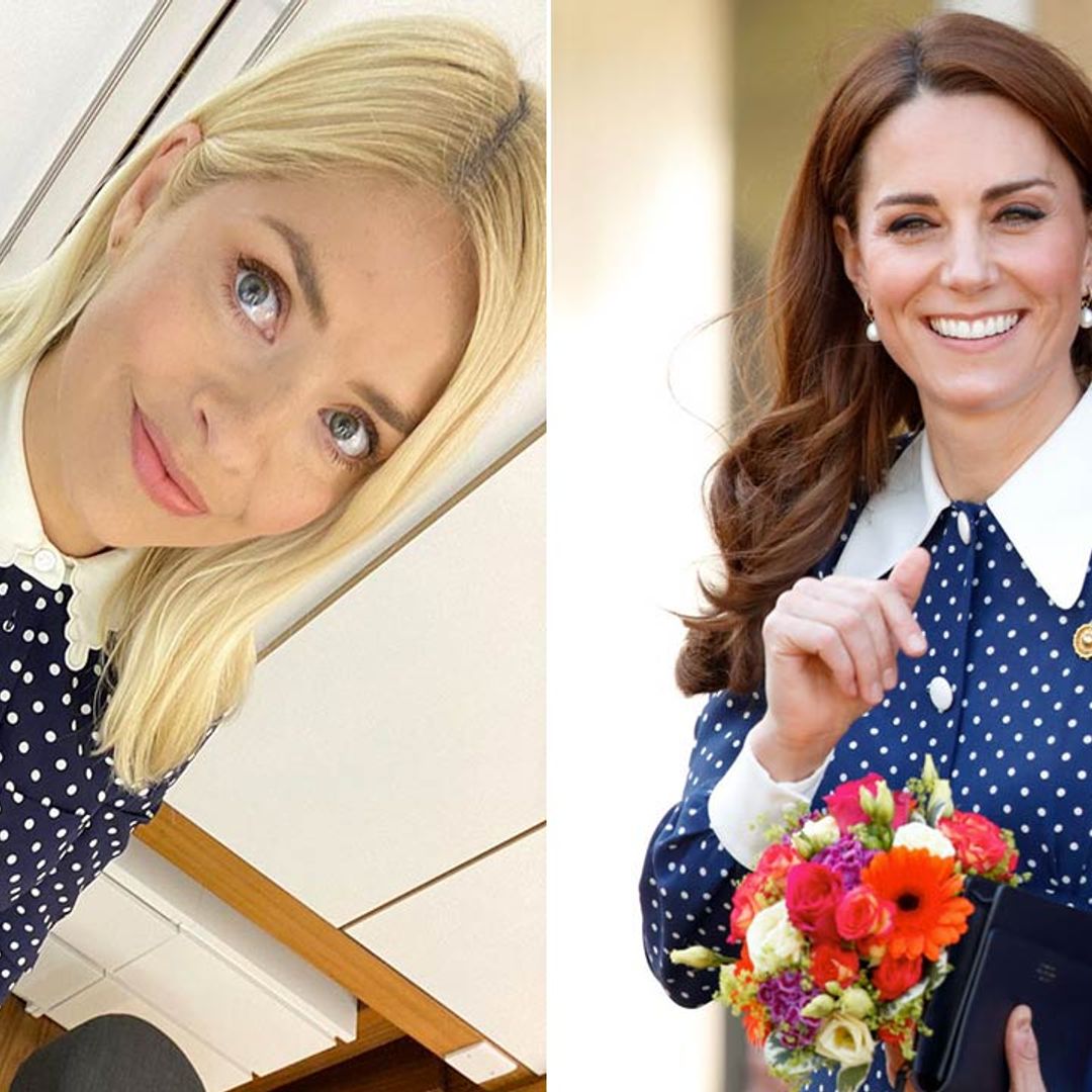 Holly Willoughby TOTALLY channelled Kate Middleton in this polka dot outfit - and we've found it in the sale