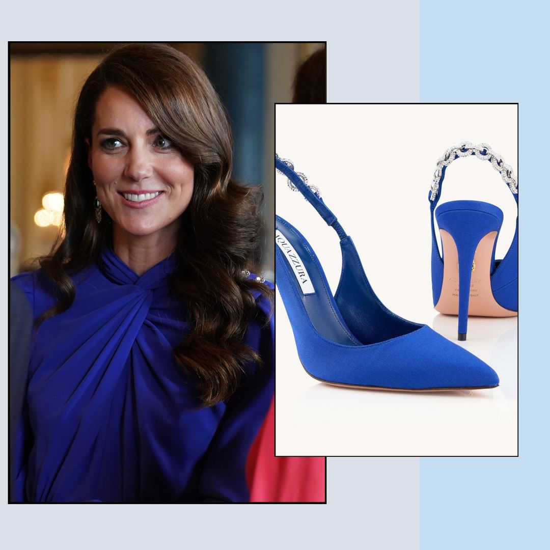 Loved Princess Kate's bright blue Aquazzura shoes? Here's how to get the  look