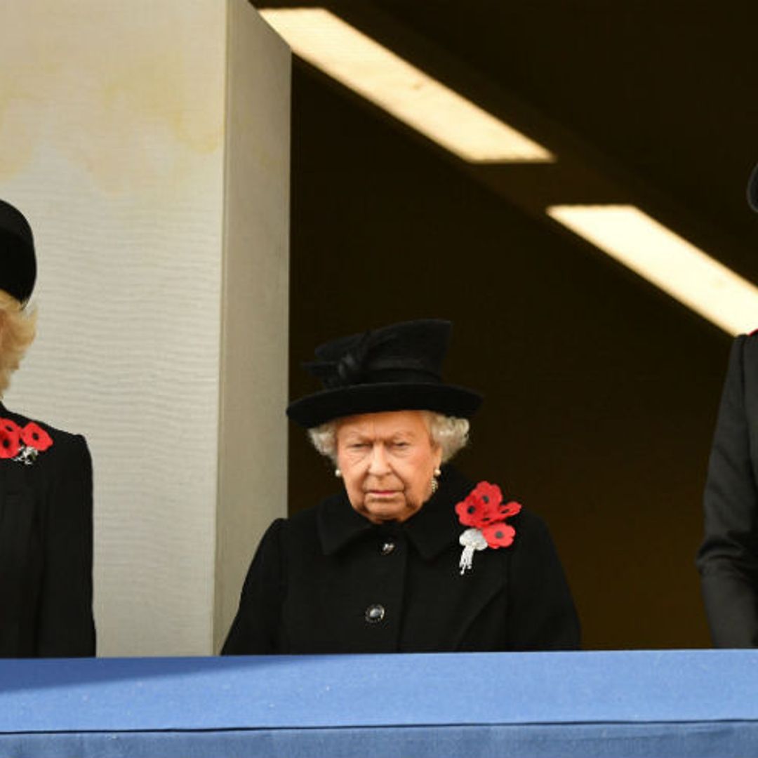 Duchesses Kate and Meghan join The Queen for Remembrance Sunday at The Cenotaph