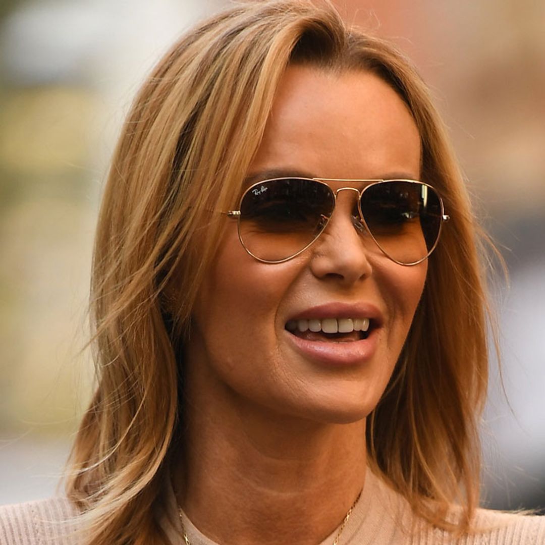 Amanda Holden turns up the glam in figure-hugging leather trousers