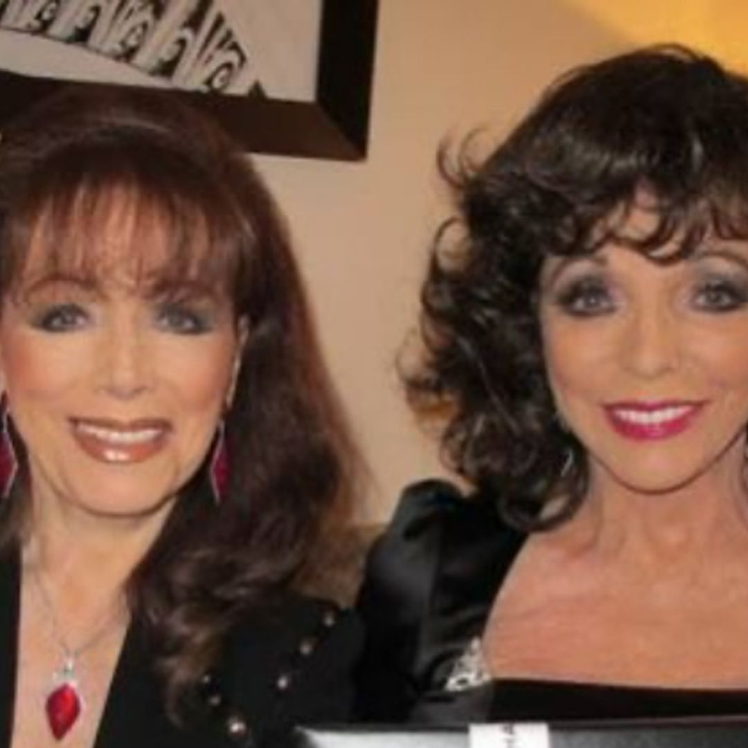 Dame Joan Collins stuns in family photo with her children and late sister Jackie's daughter