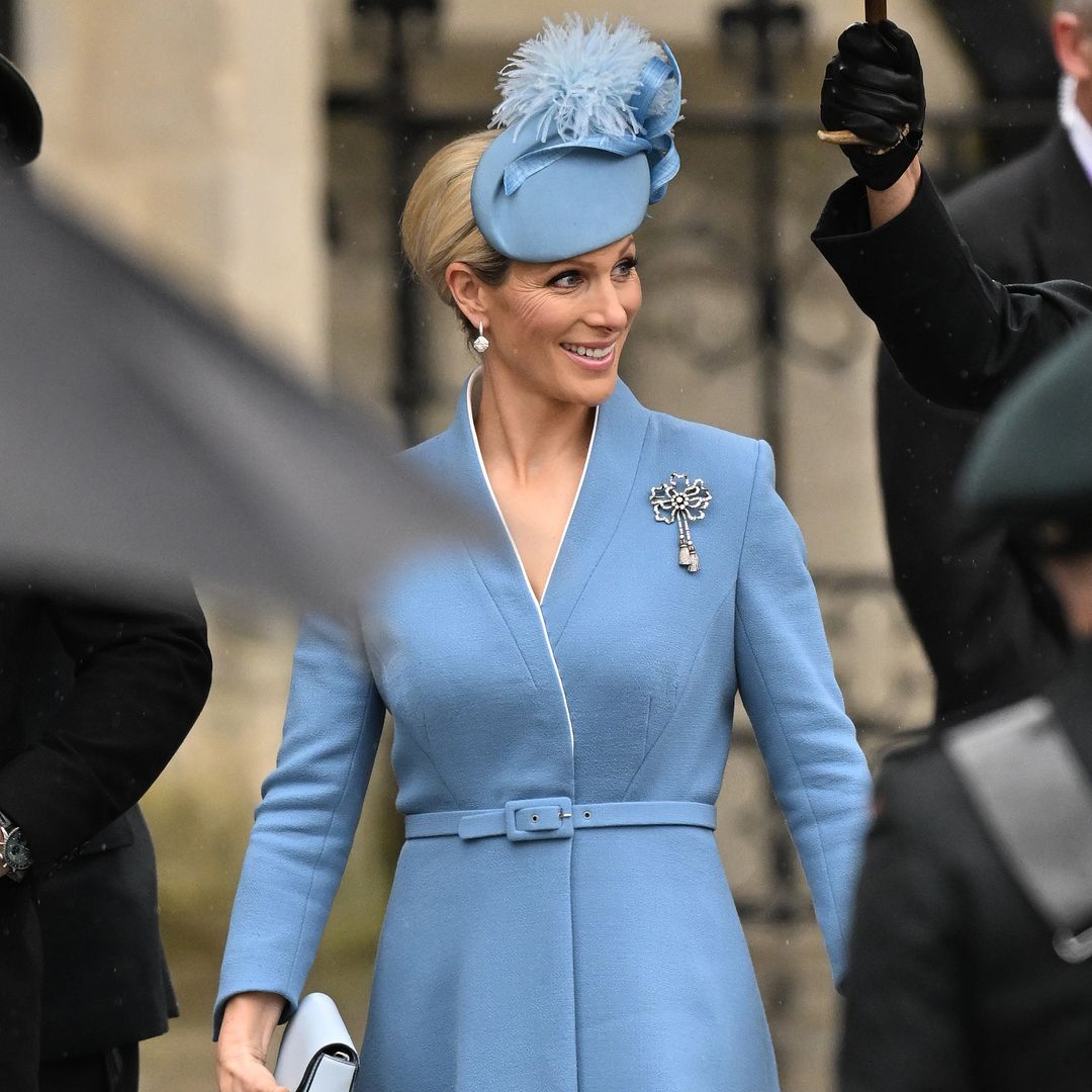 Zara Tindall stuns in poignant jewels and baby blue at King Charles coronation