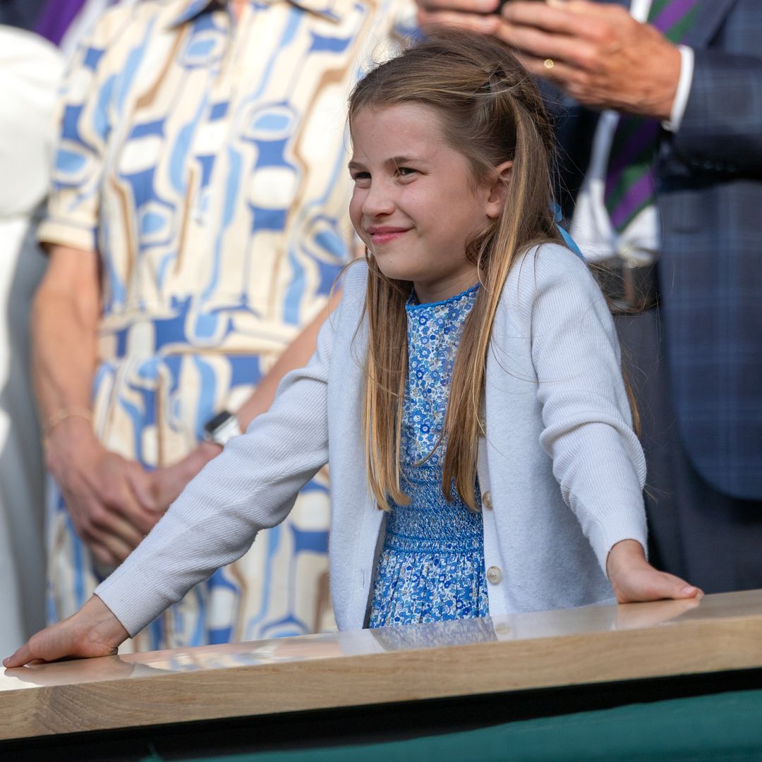 WATCH: Princess Charlotte overcome with shyness during Wimbledon appearance