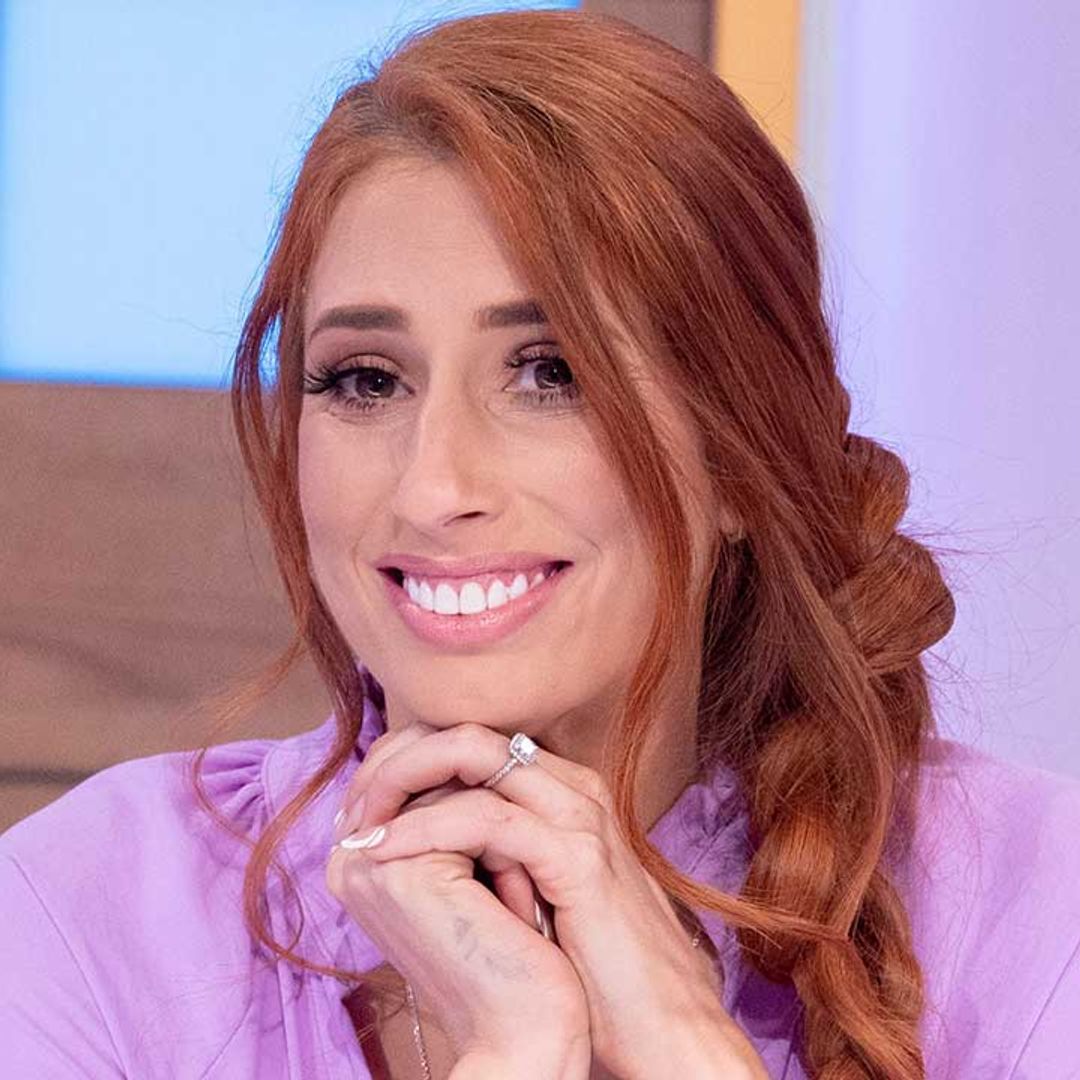 Stacey Solomon wows in dreamy deep-V dress with unusual collar detailing