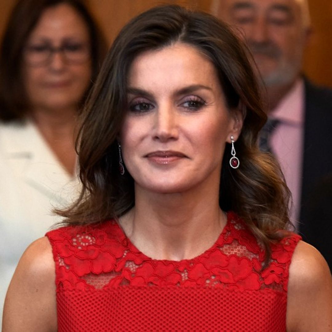 Queen Letizia of Spain is ravishing in red lace, but have we seen it before?