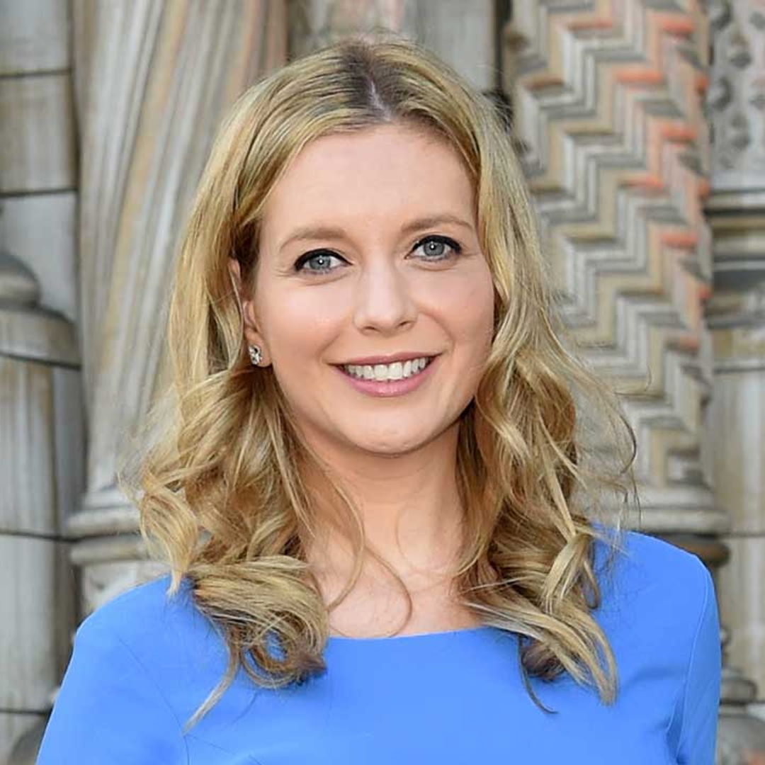 Rachel Riley wows in the most striking floral mini dress and unusual accessory