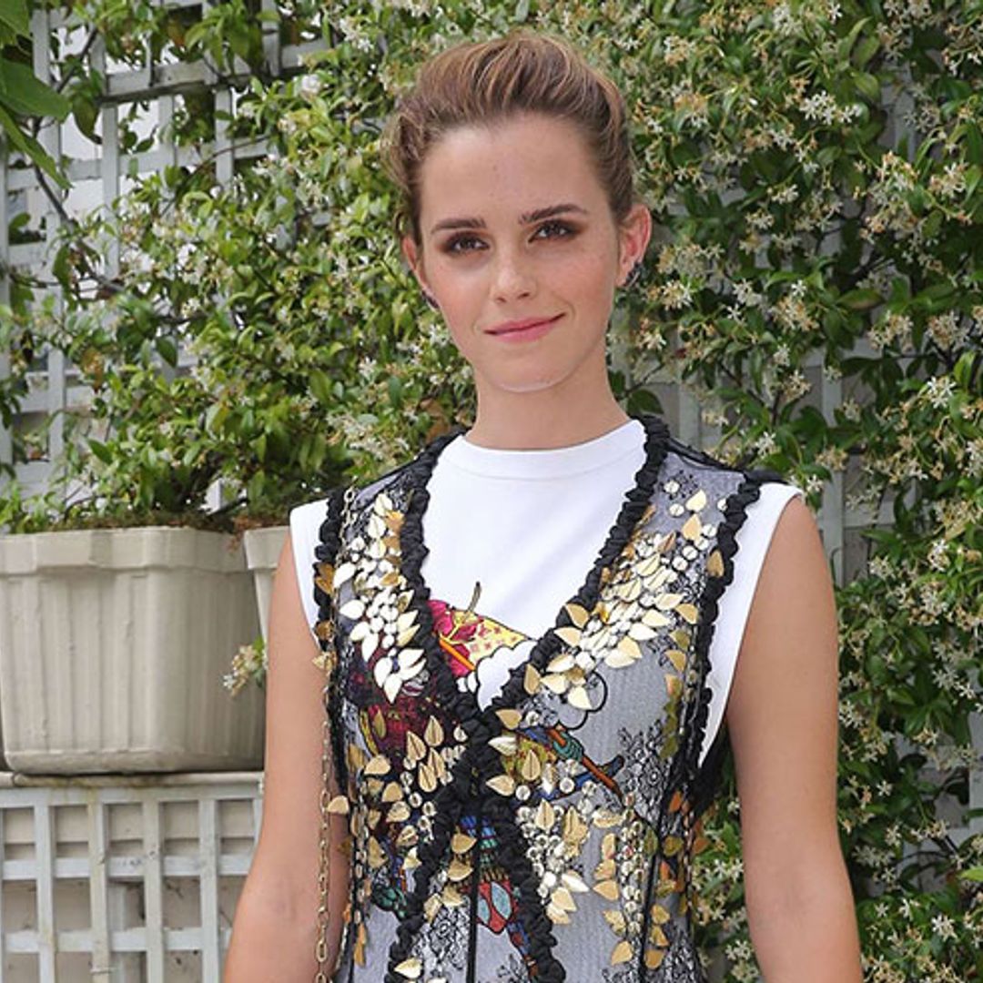 Emma Watson dazzles in Louis Vuitton dress and T-shirt combo at The Circle photo call