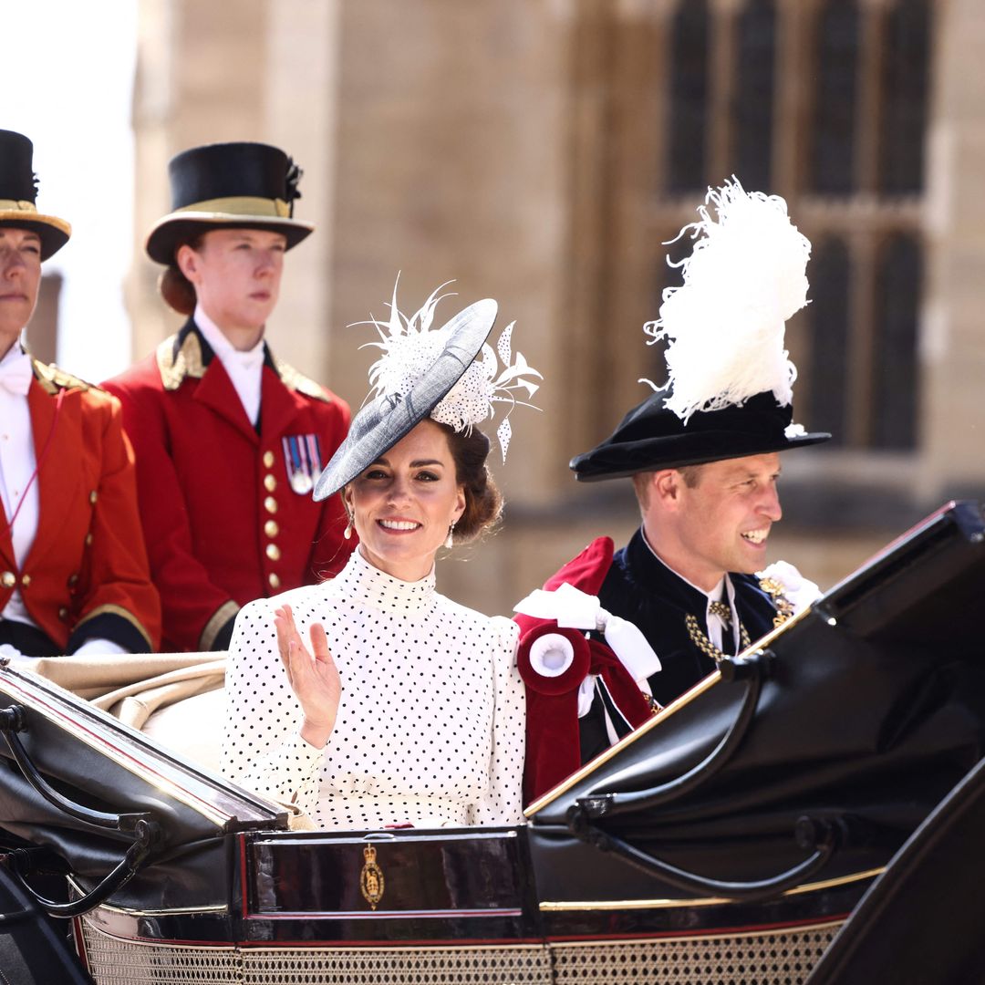 Princess Kate watches Prince William at King Charles's first Garter Day service - best photos