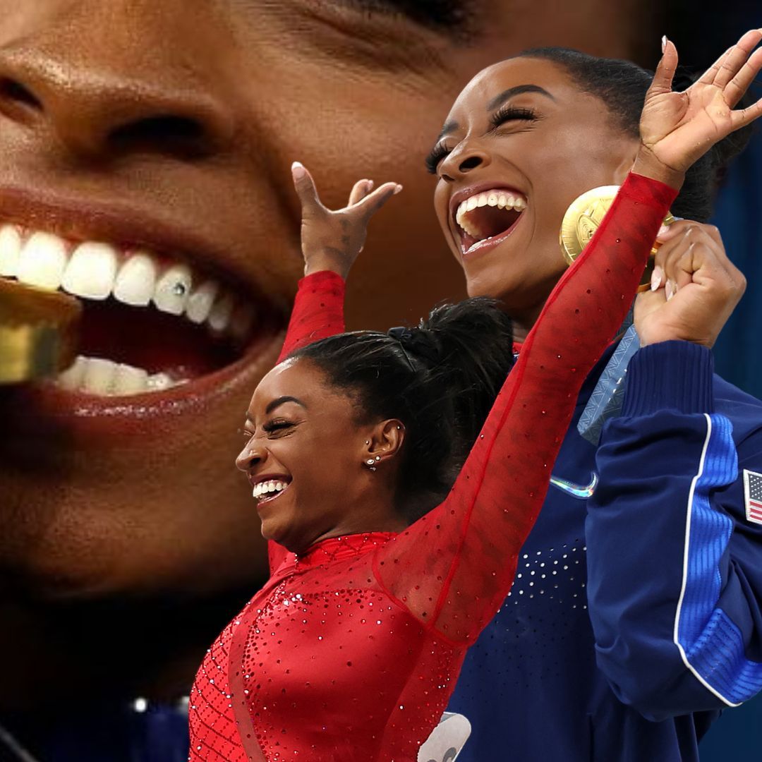 Simone Biles brought back the Y2K tooth gem - and nobody noticed